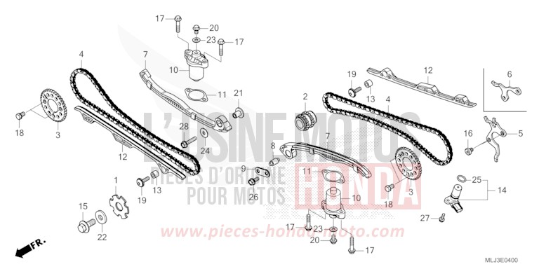 CAM CHAIN/TENSIONER for Gold Wing MAT IRIDIUM GRAY METALLIC (NHC64) from 2023